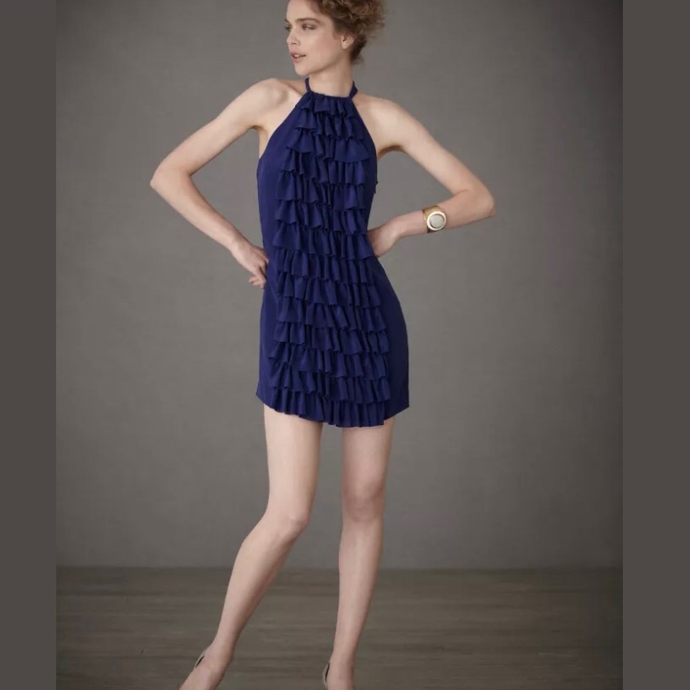 BLHDN Anthropologie Silk Racerback Mini Dress